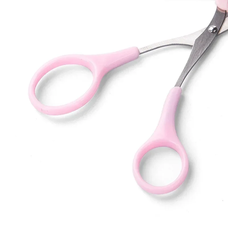 Safe Eyebrow Trimmer Makeup Products Stainless Steel Eyebrow Scissors with Comb Hair Removal Shaver Shaping Makeup Tools eyebrow trimmer set eyebrow trimmer eyebrow scissors