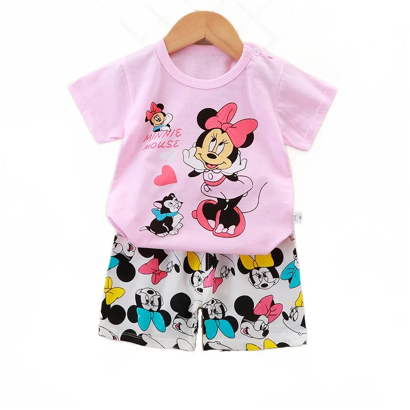 Kids Clothes Set Summer Children Suits Girls Short Sleeve Sets Baby Girls Two Clothes T-shirt + Shorts Sets Toddler Clothing