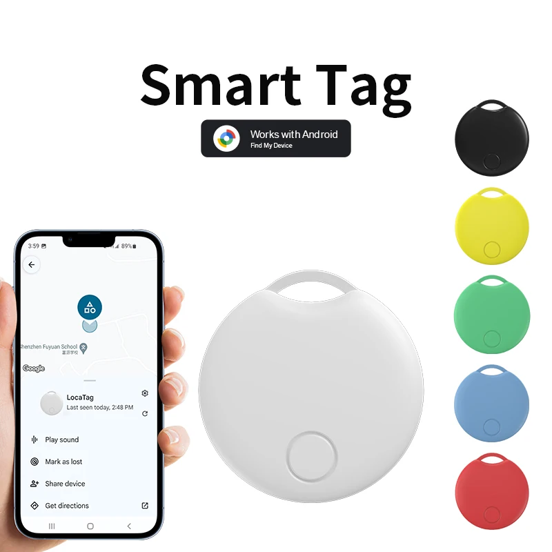 For Google Smart GPS Tracker Work With Android Google's Find Hub App Locator Keys Elderly Pet Finder for Samsung XIAOMI Phones