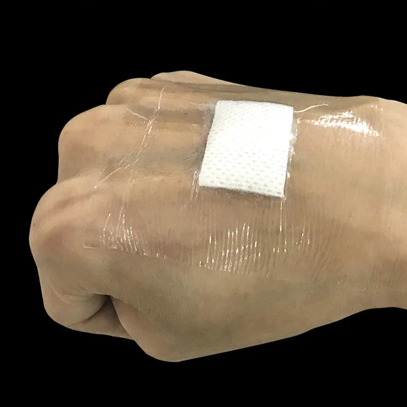 100pcs/lot Large Square  Curved Transparent PU Patches Adhesive Plaster Waterproof Wound Healing Dressing Tape Bandages 6
