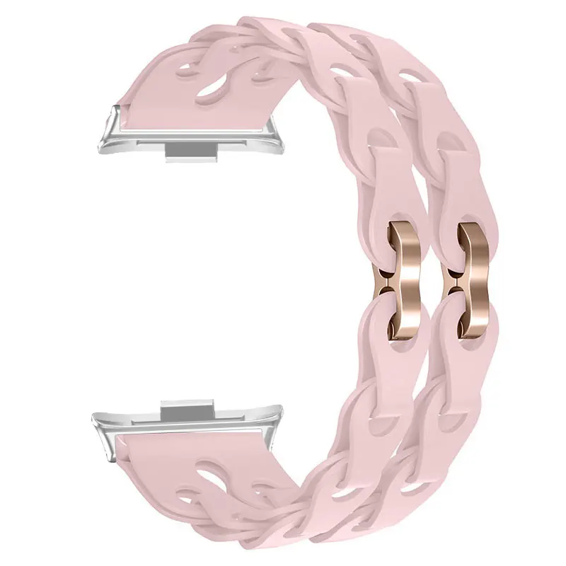 Colorful Hollow Out Silicone Strap Bracelet for Smartwatch Wristband Accessories