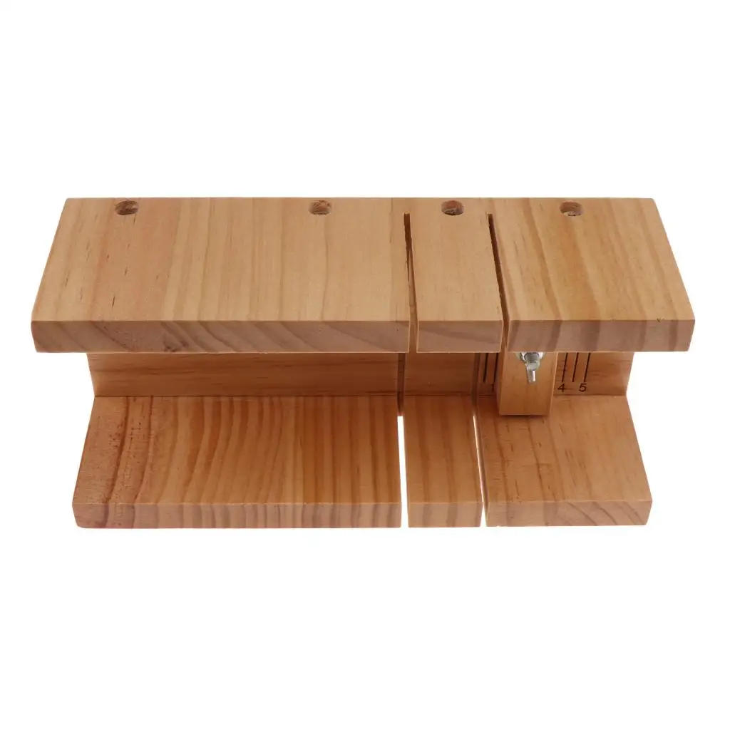 Multifunction Wooden Soap Cutter Loaf Mould Soap Cutting Tools Handmade Making Supplies 2 Slots Scale Mark