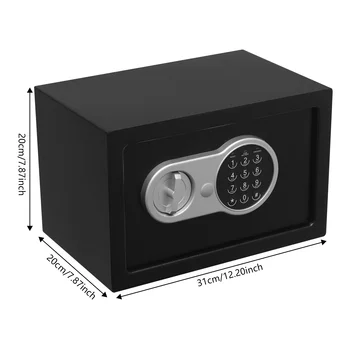 Digital Lock Safe Box with Keys Deposit Box Cubic Feet Digital Electronic Secret Hidden Piggy Bank for Store Money Guns 5