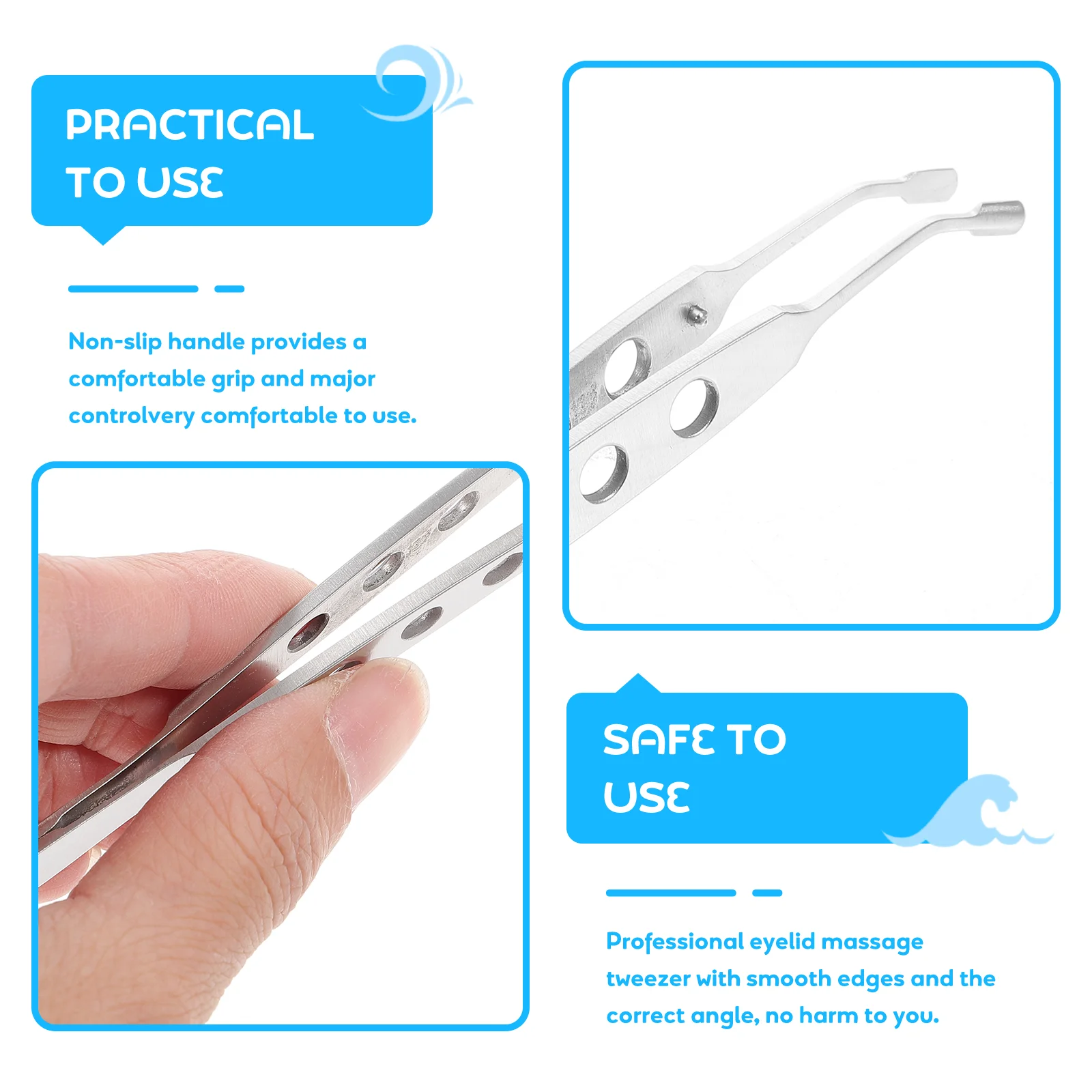 Meibomian Gland Tool Massage Forceps Eyelid Tweezers Short Hair Expressor Forceps/Tweezers/Forceps Miss 6