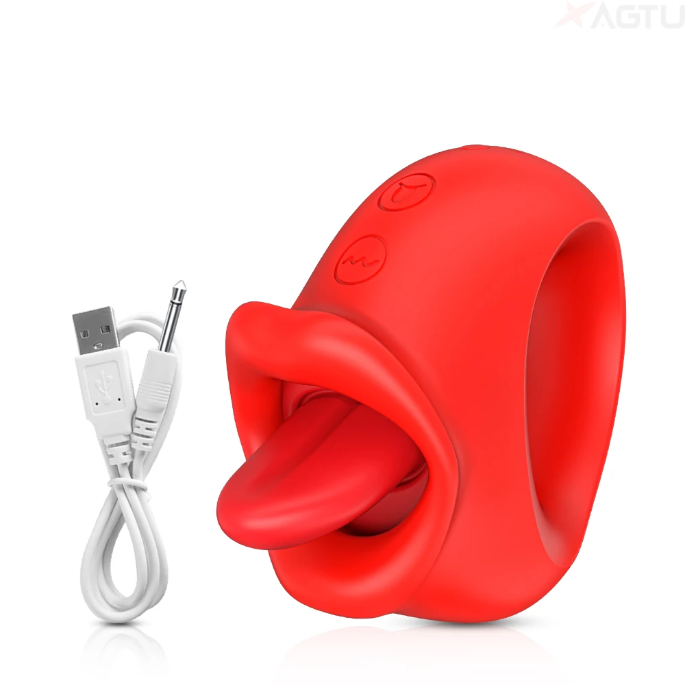 Toy Sucking Rose Vibrator Female with Tongue Licking Oral Nipple Sucker Clitoris Stimulator Adults Goods S_voghion.com
