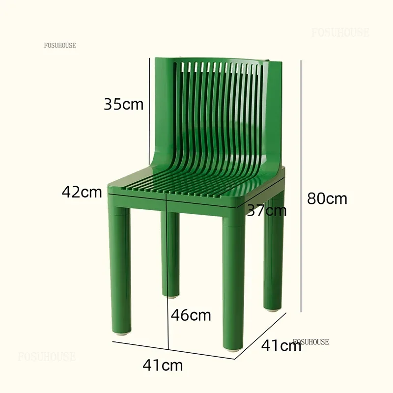 Creative Dopamine Garden Chairs for Tea Shop Korean Backrest Small Stools Thickened Plastic Design Garden Furniture for Terrace