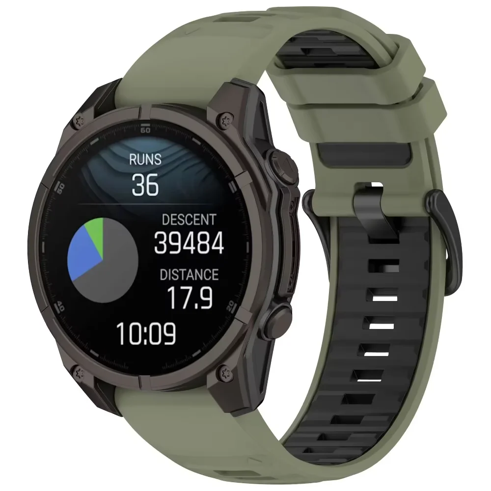 Durable Quick Fit Silicone Sports Strap - Multiple Size Options
