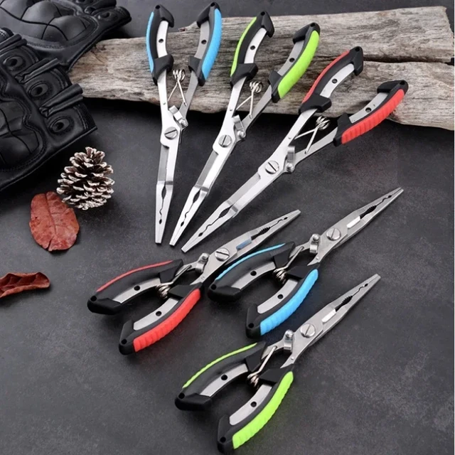 ALASICKA Sheath Stainless Steel Line Cutter Scissors Lure Fishing Pliers  Sturdy Long Nose Hook Multi-functional Remover Tools - AliExpress