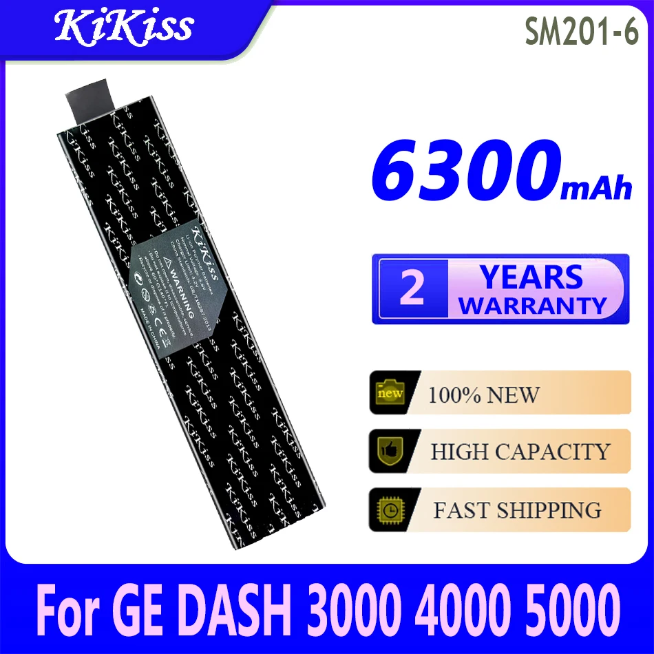 

6300mAh KiKiss Powerful Battery SM201-6 SM2016 For GE DASH 3000 4000 5000 B20 B30 B40 B20I B30I B40I SM 201-6