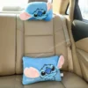 Comfortable Cartoon Headrest Back Cushion Stitch Pooh Bear Nick Judy Stuffed Anime Neck Pillow Back Cushion Car Decor Girl 5