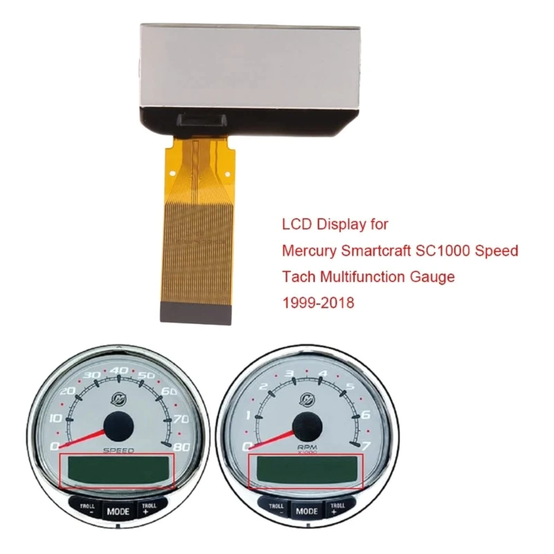 LCD Display for mercury Smartcraft SC1000 Speed Tach Multifunction Gauge Tachometer Speedometer Dashboard