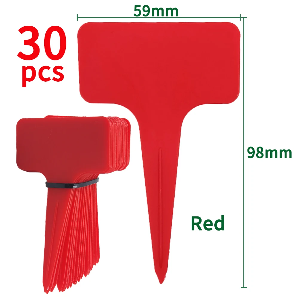 Description Picture 6 of item30PCS T-Shape Plastic Waterproof Plant Tags Marker Sign 59*98mm Flower Seedling Colorful Potted Bonsai Succulent Garden Label