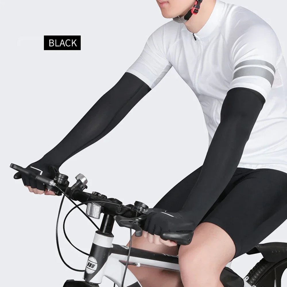 Unisex Cooling UPF 50 Arm Sleeves Cycling Running UV Sun Protection Outdoor Nylon Cool Arm Sleeves Tattoo Cover Up 1 Pair