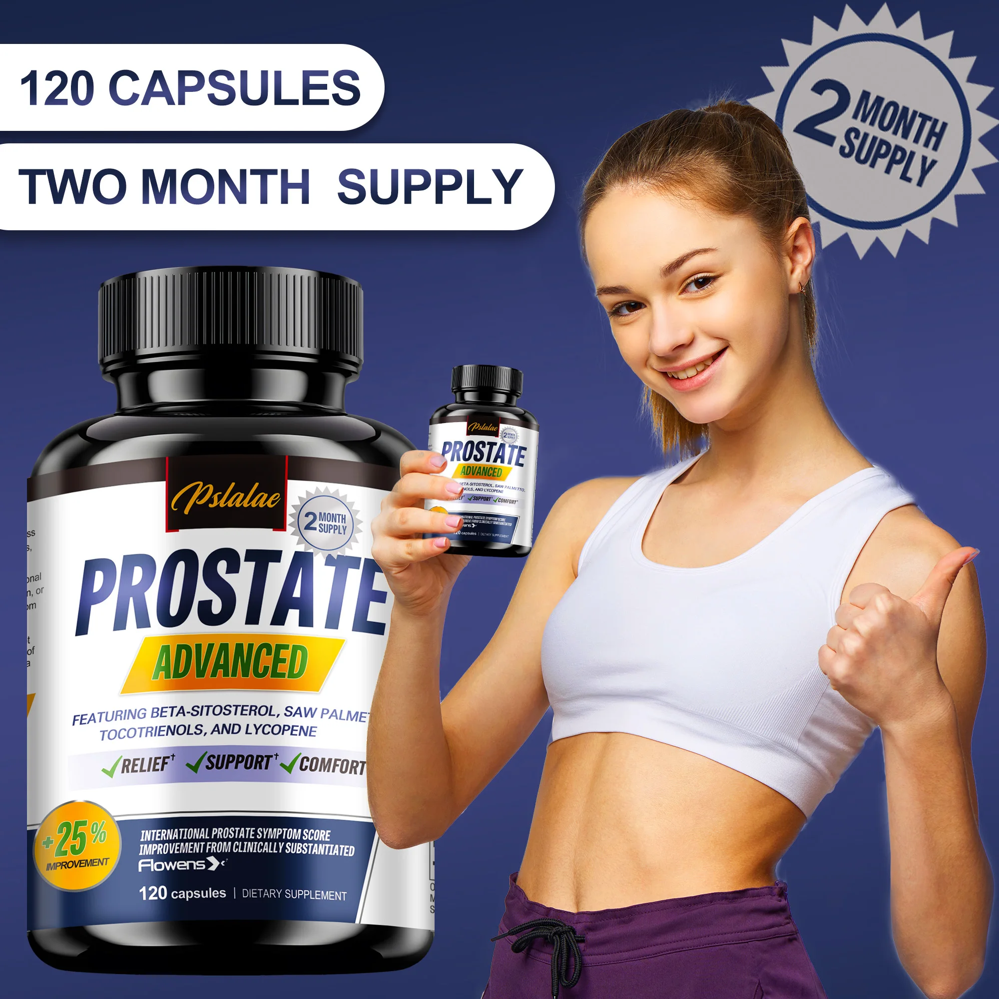 Men's Prostate Health Capsules Saw Palmetto Improve Performance Relieve Bladder & Urination Problems Reduce Toilet Trips prostate urinary tract capsules