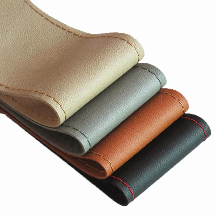 Steering Wheel Cover Micro Fiber Leather Hand Sewing Soft Car Steering Wheel Cover With Needles and Thread Diameter 38cm Auto Car Accessories
