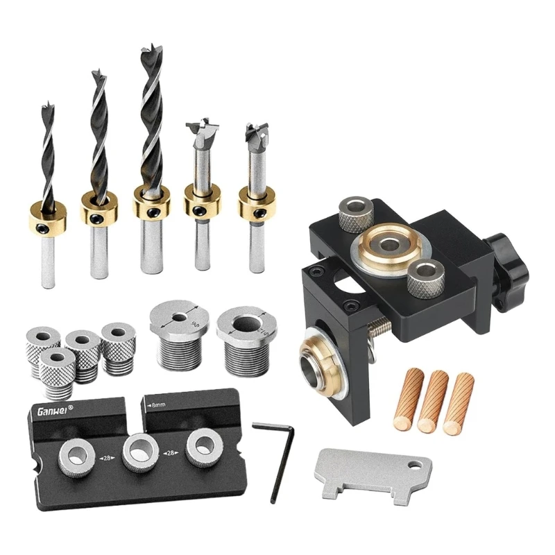 

co530 Woodworking Drill and Combo Multi size Hole Reliable Aluminum Dowel