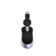 

Retractable Line Mini Wired mouse home for desktop laptops