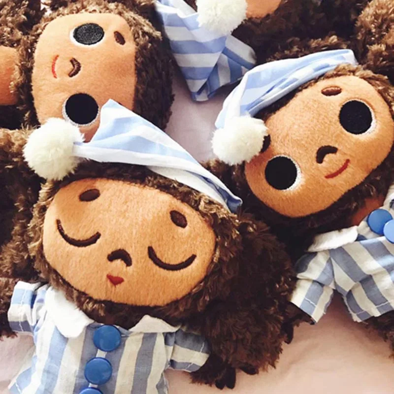 고품질 Cheburashka 플러시 장난감 큰 눈 원숭이 옷 인형 러시아 애니메이션 아이 수면 Appease 인형 장난감 어린이위한