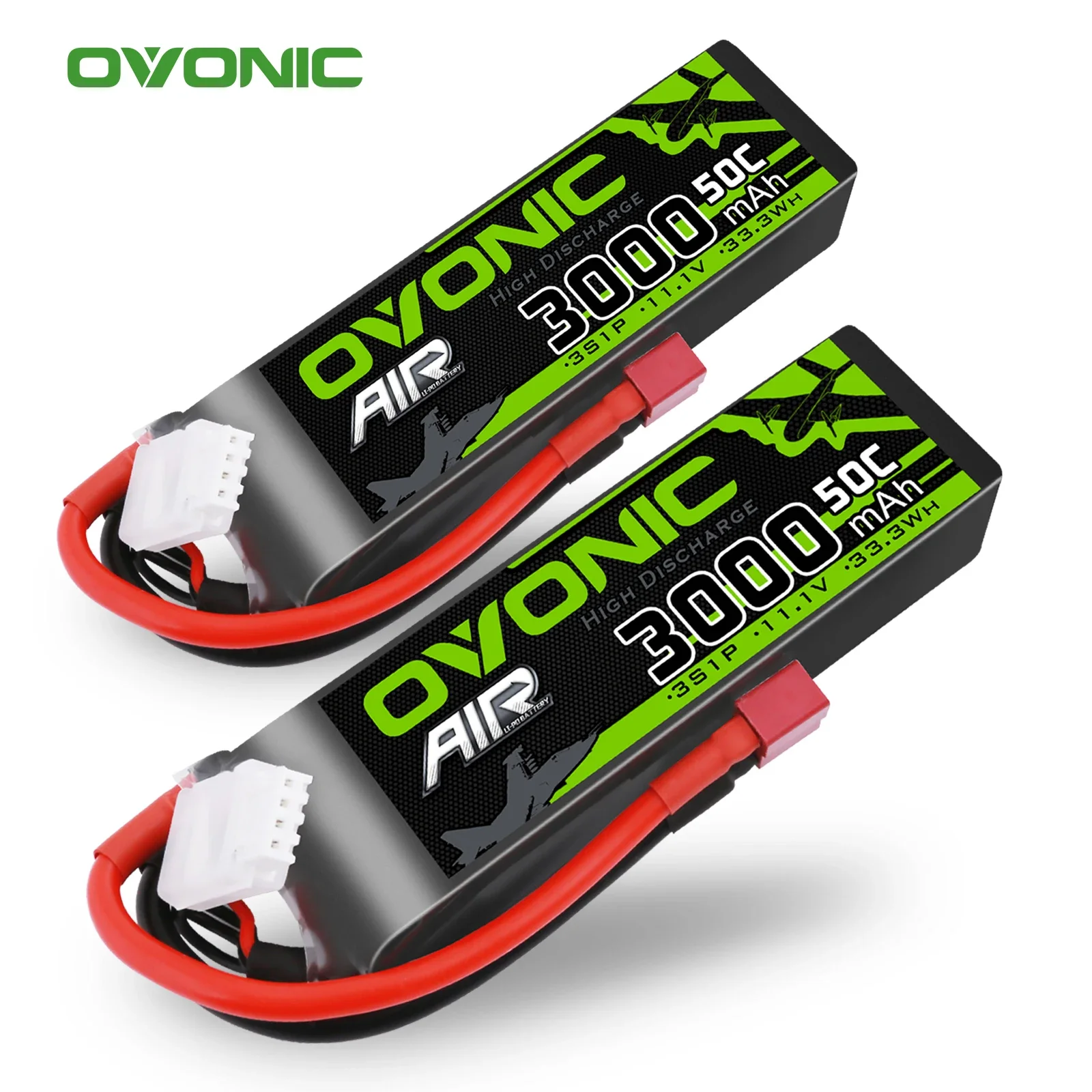 

2 шт. Ovonic 11,1 В 3000 мАч 50C LiPo 3S аккумулятор с разъемом Deans для планера RC 3D самолета 400 мм X-Sled вертолета
