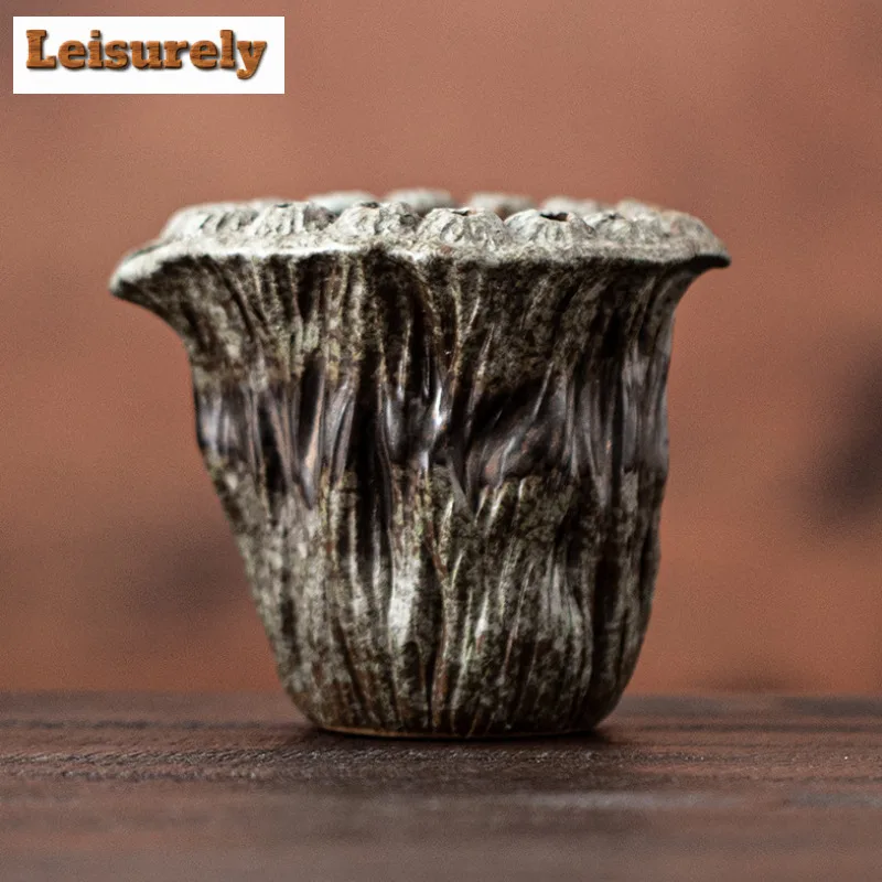 210ml Lotus Pod Tea Pitcher Pour Tea Cha Hai Dispenser Justice Cup Flower Tea Fair Mug Chinese Tea Set Decoration Supplies Craft