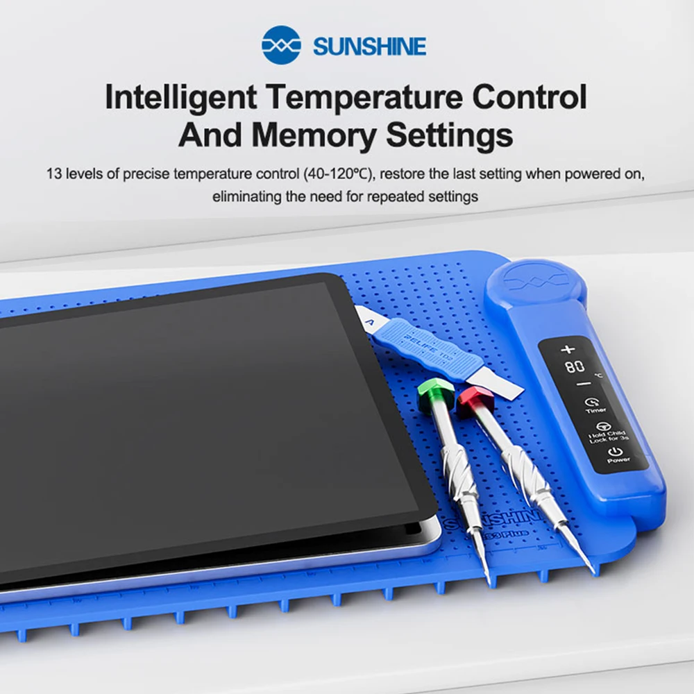 선샤인 LS3 Plus LCD 스크린 가열 스크린 제거 수리 패드 중공 디자인 휴대폰 태블릿 수리 스크린 제거 도구
