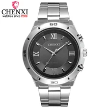 

Fashion Creative CHENXI 027C Men Quartz Watch Innovation Roman Numerals Dial Male Wristwatch Precision Steel Strap Man Watches