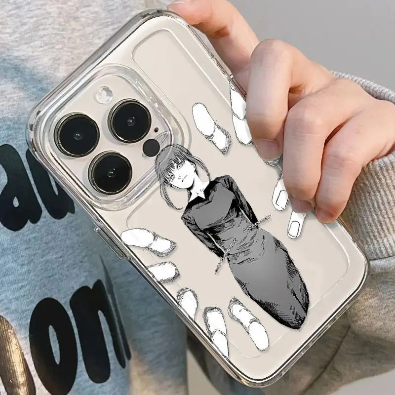 Anime Chainsaw Man Makima Transparent Phone Case