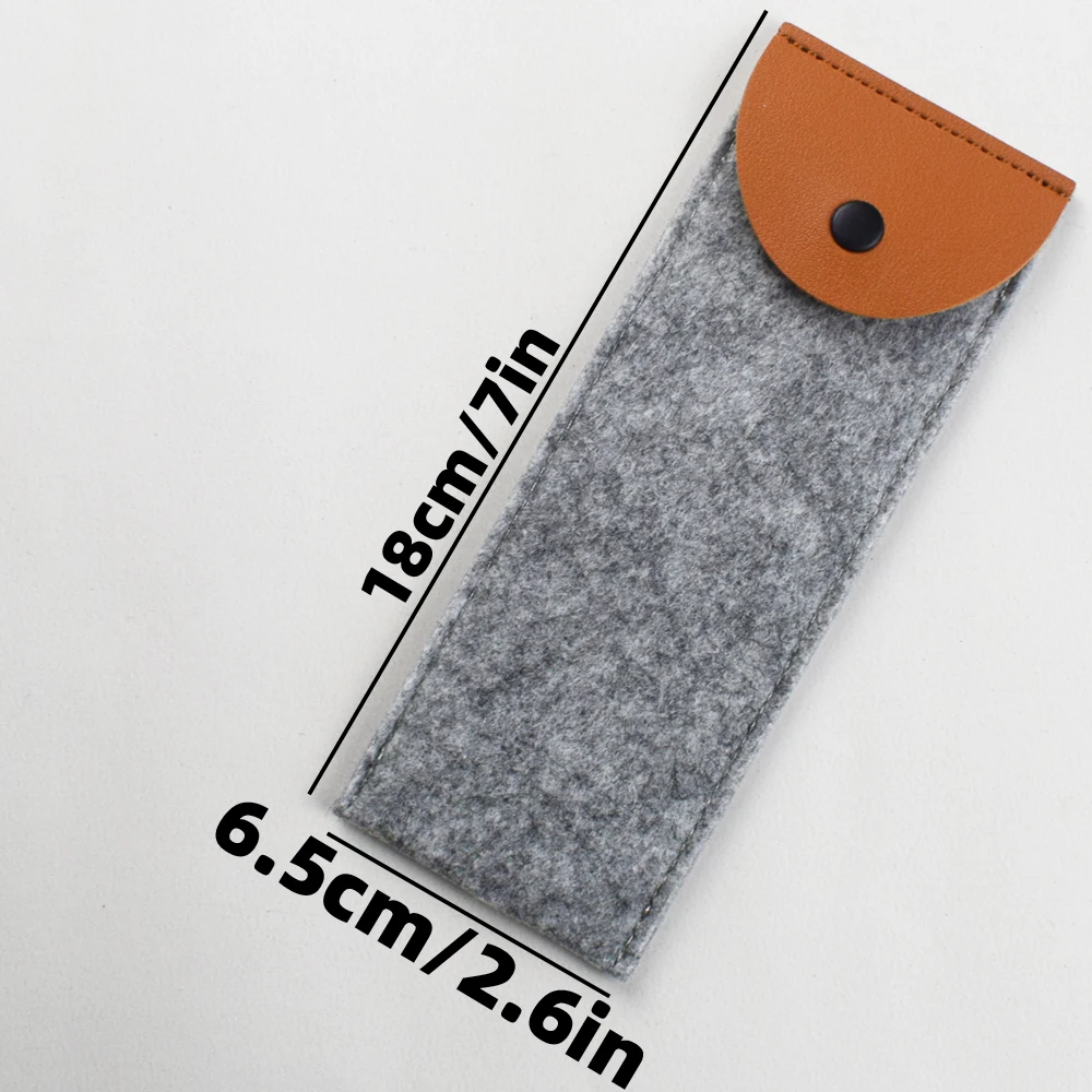 Custodia protettiva per penna in feltro con chiusura a scatto Pencilcase-perfetta per organizzare penne forniture per ufficio e scuola - immagine 6