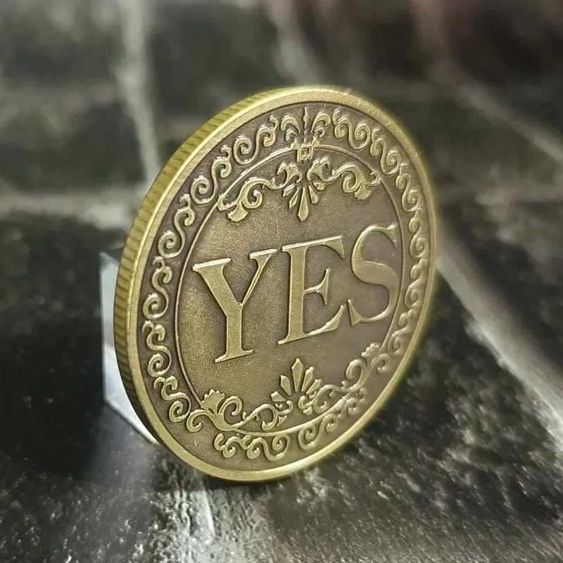 1pc Yes No Coin 3D Embossed Flipping Challenge Coin Decision Maker Lucky Diameter 40mm Commemorative Coins Collection - Image 5
