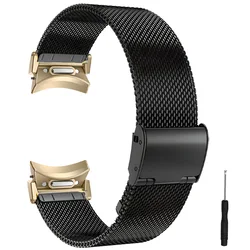 Elegant Milanese Mesh Metal Band for Smartwatch - Quick Fit Design Bracelet Strap (Black - G)