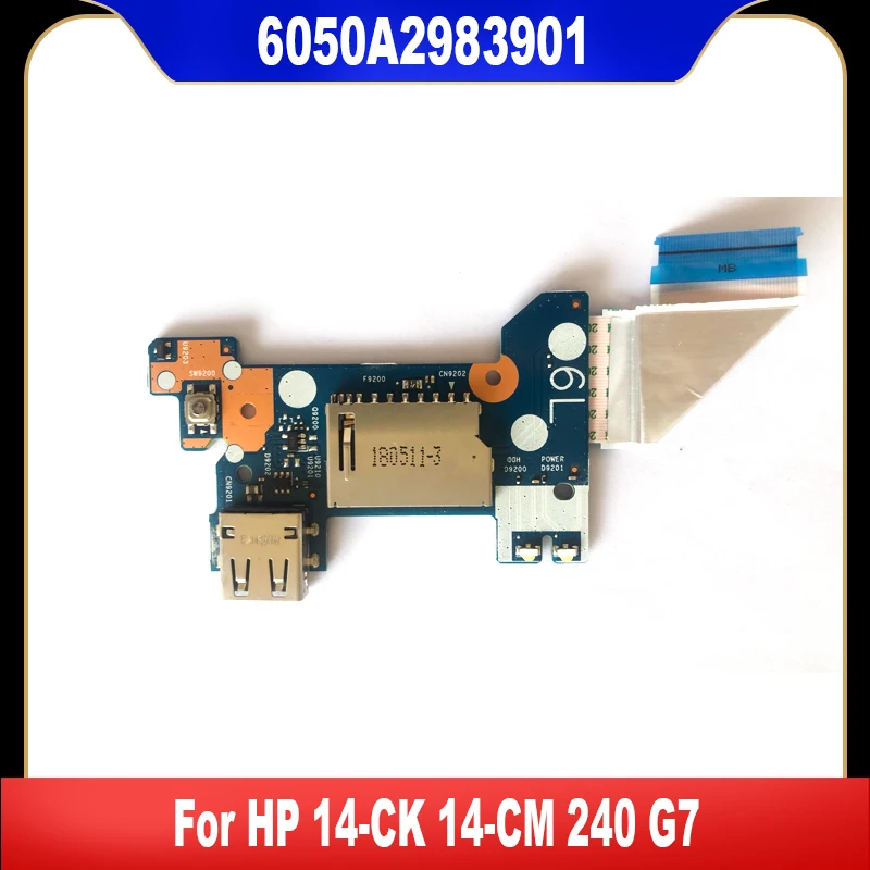 

L23186-001 6050A2983901 For HP 14-CK 14-CM 240 G7 Laptop SD Card Reader USB Port Board With Cable High Quality