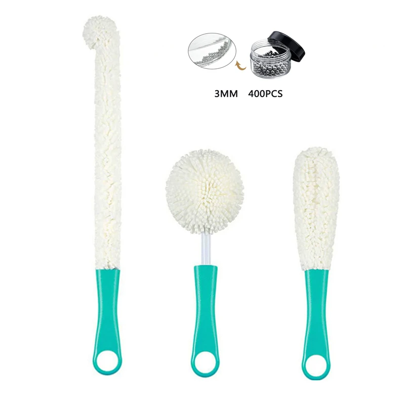 Long Bottle Cleaning Brush,Long Handle Bottle Cleaner Pot Brush Dish Vegetable Brushs for Washing Narrow Neck Beer Water Wine Decanter,Cup,Pipes,Sinks