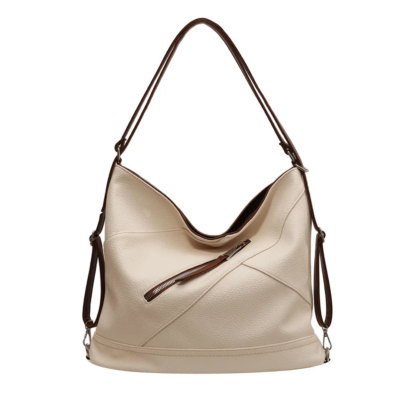 High Quality Fashion Casual Pu Leather Messenger Bag Luxury Designer French Simple Style Handbag New Classic Women Shoulder Bag