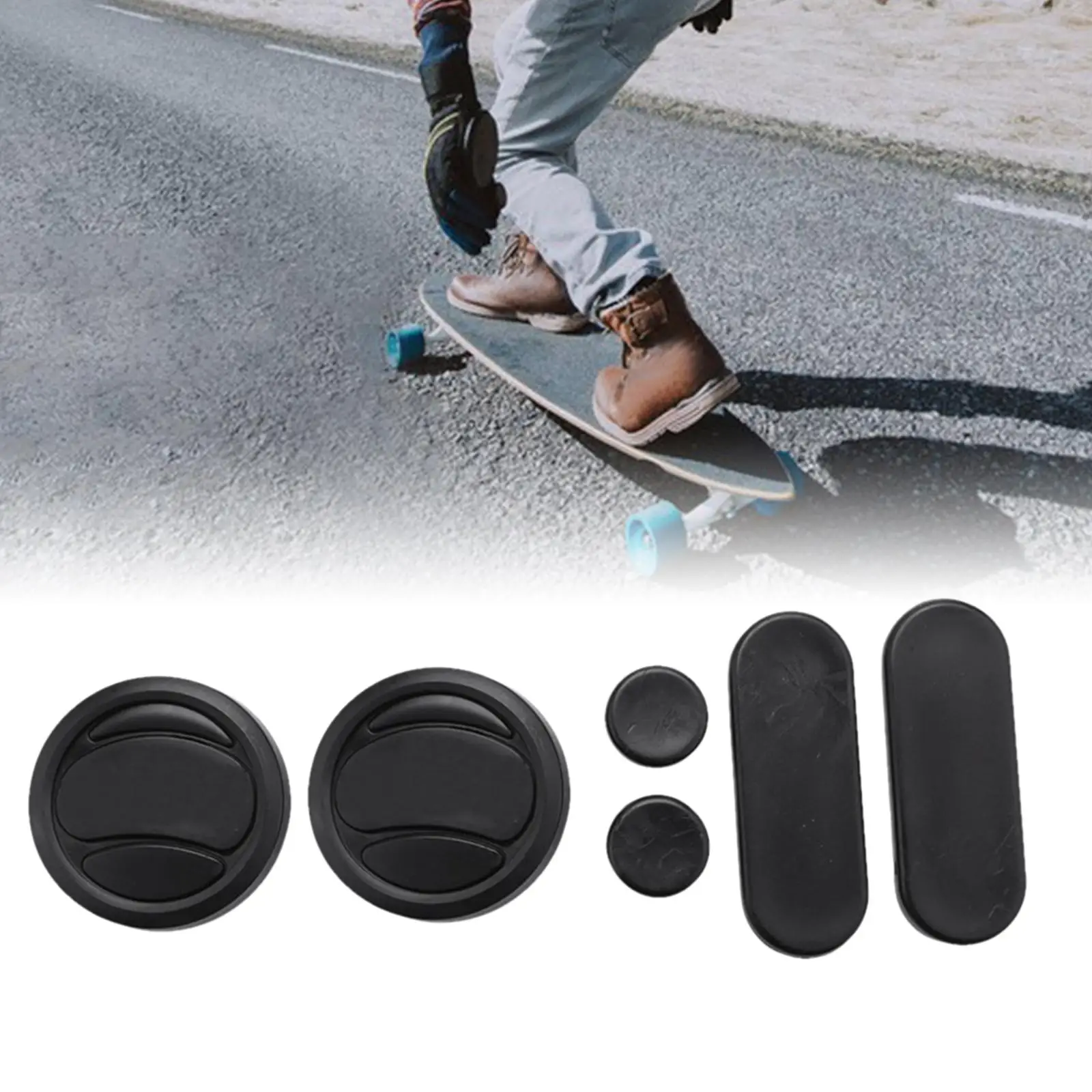 Skateboard Gloves Pucks Blocks for Slide Gloves Skate Accessories 6 Pieces