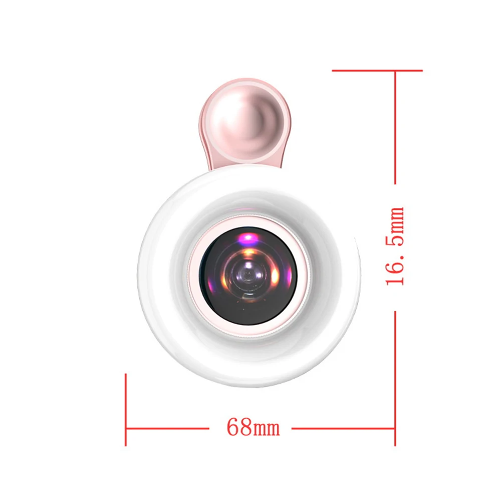 2022 Mobile phone Fill light 15X macro lens Portable Selfie LED Ring Flash Light Phone Selfie Lamp Ring Clip Light Drop Shipping mobile phone camera lens