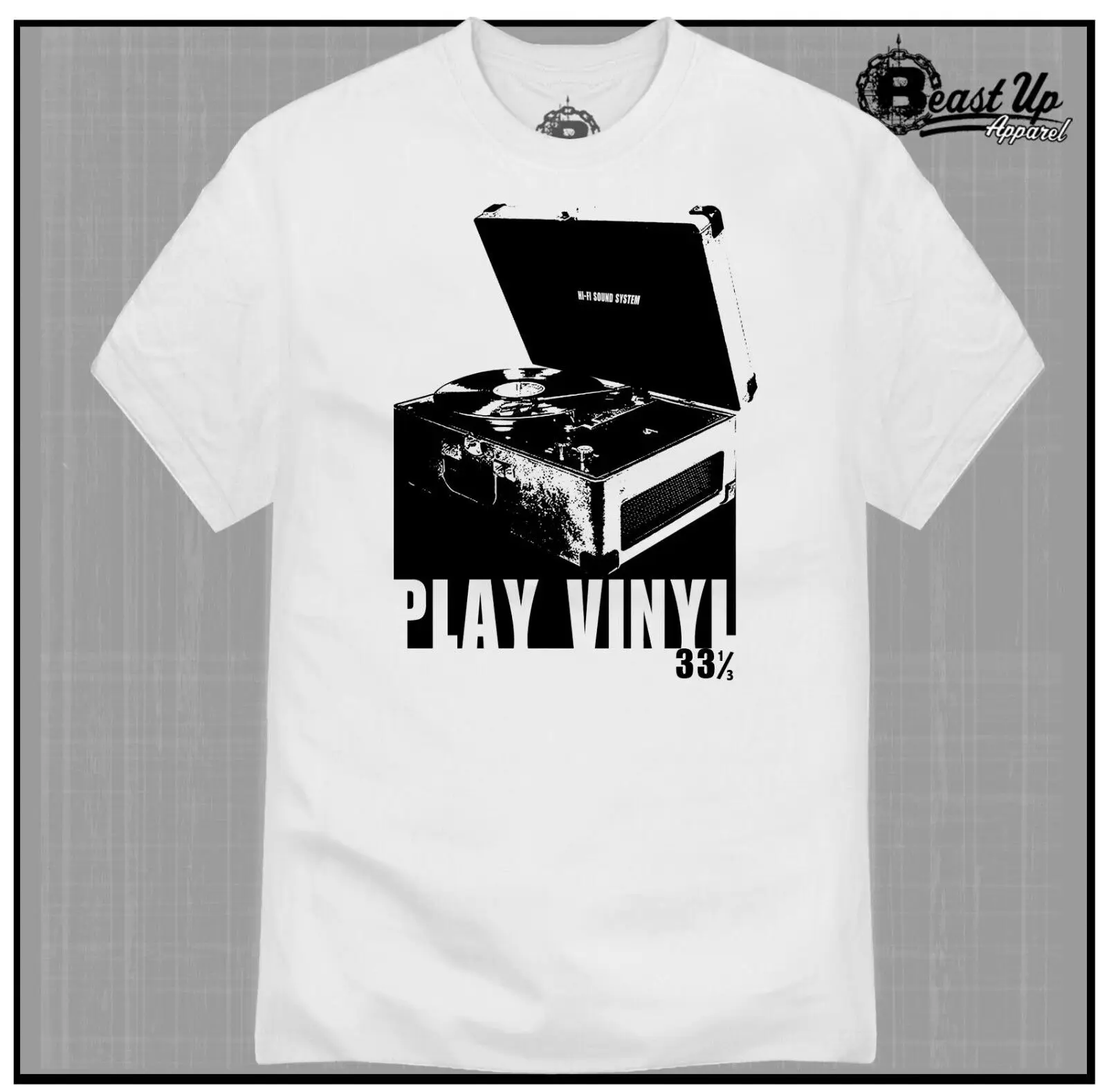 Play Vinyl T Shirt Giradischi Dj Classic Technics 1200 Mpc Hip Hop B Boy