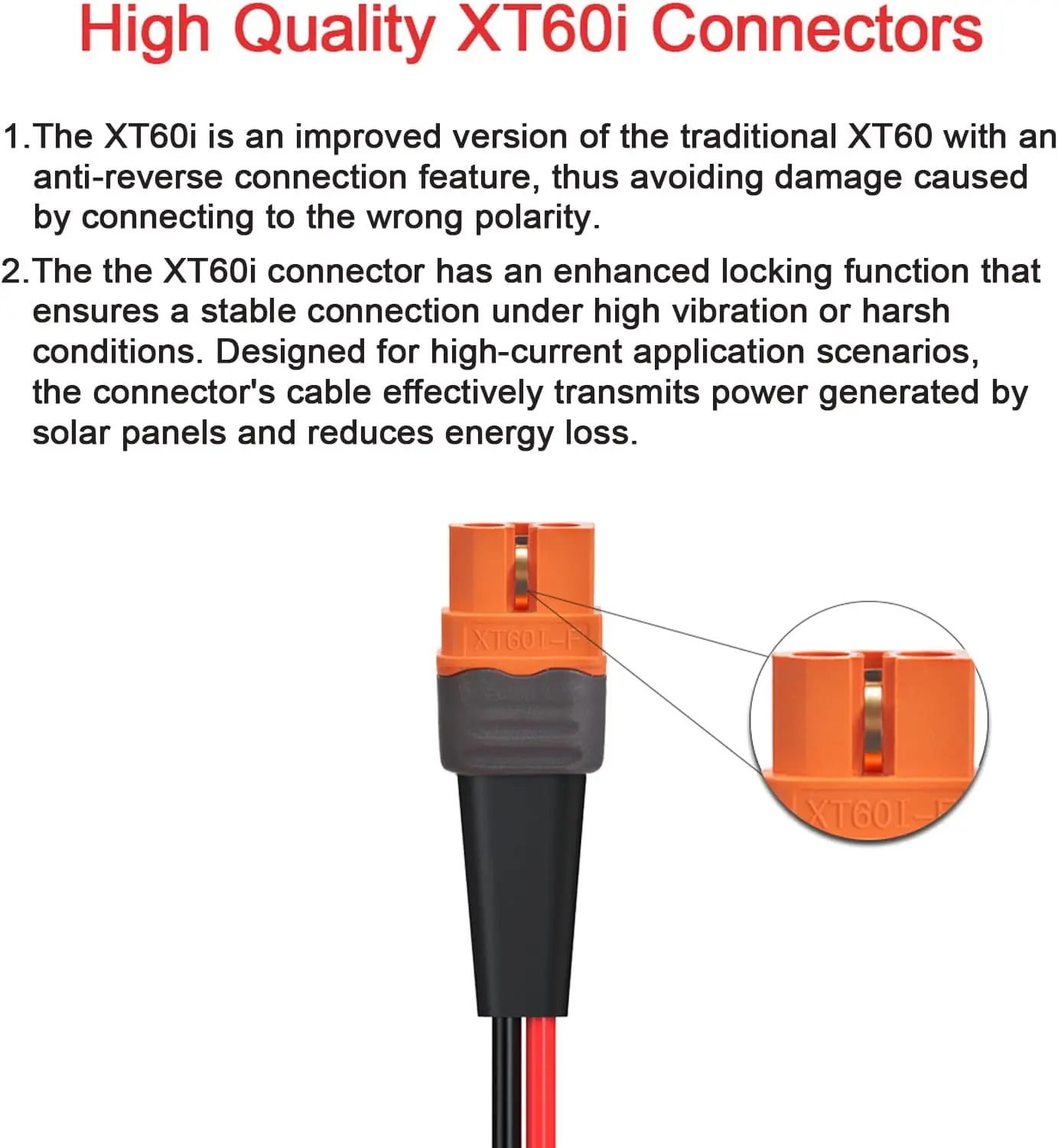 XT60i-앤더슨 어댑터 12AWG 앤더슨-XT60i 연결 케이블 (RC 배터리, 휴대용 태양광 발전소 및 태양광 패널용)