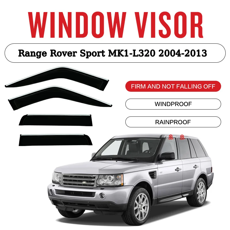 For Land Rover Range Rover Sport L320 2004-2013 Window Visor Vent Shades Ventvisor Wind Deflectors Visors Rain Guard Shade Visor