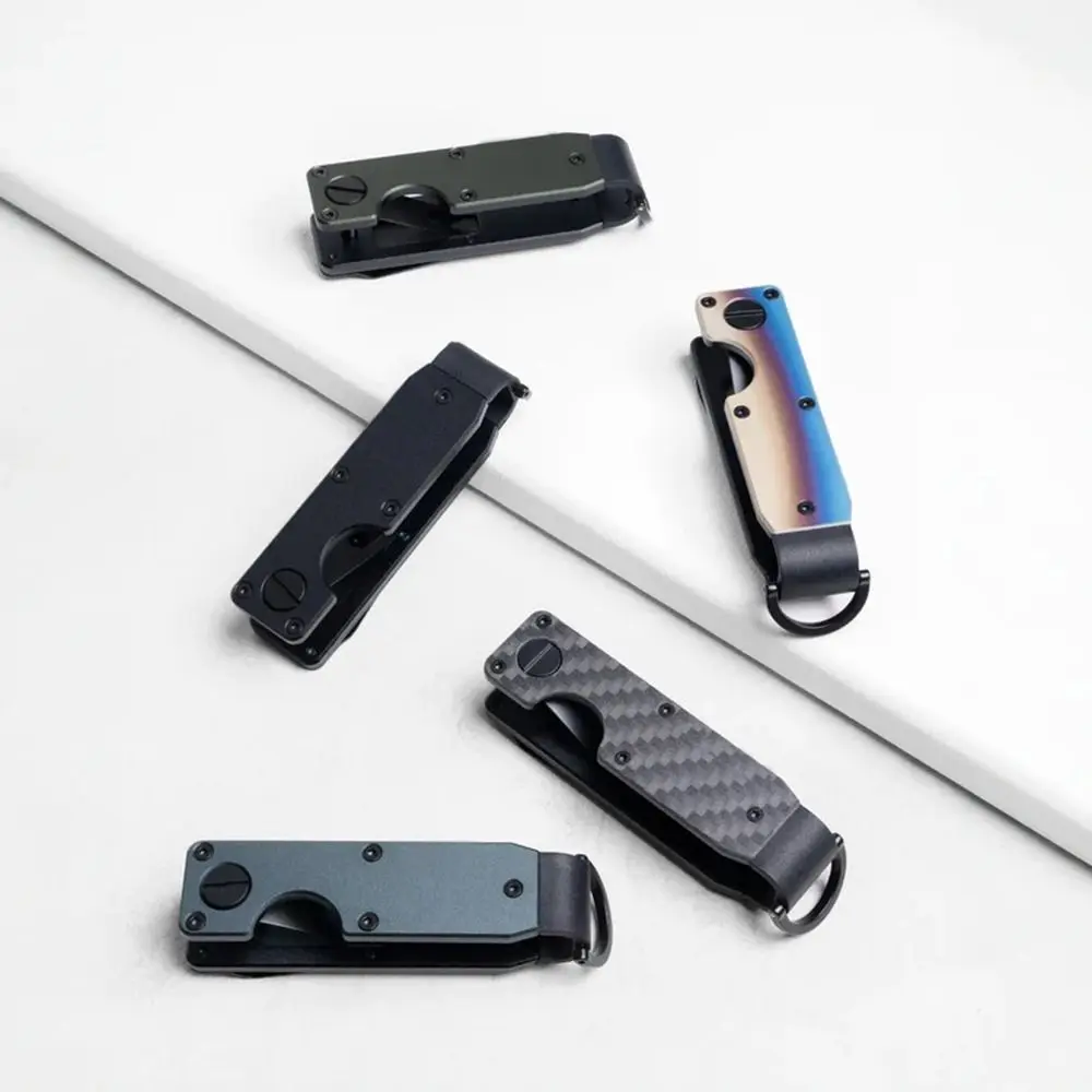 키 가방 탄소 섬유 금속 키 정리함 혁신적인 2-6개 키 수납 금속 키 체인 분실 방지 드라이버 포함 키 관리자 남성용