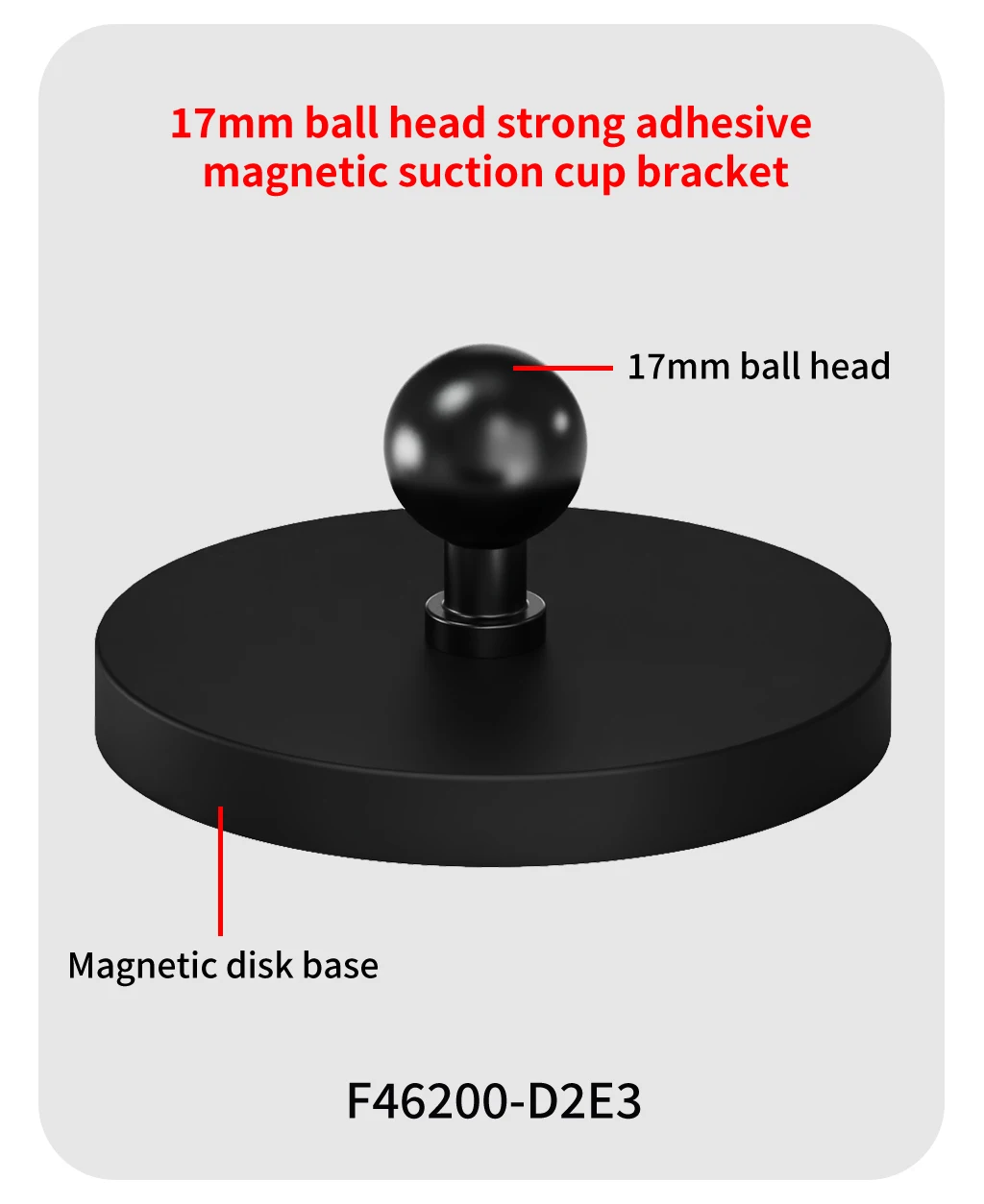 One Click Lock Stativadapter 17 mm Kugelkopf D66 Magnetfuß 360 drehbare Dämpfung für GoPro 13 Insta360 X5 DJI Action Kamera – Detail 18