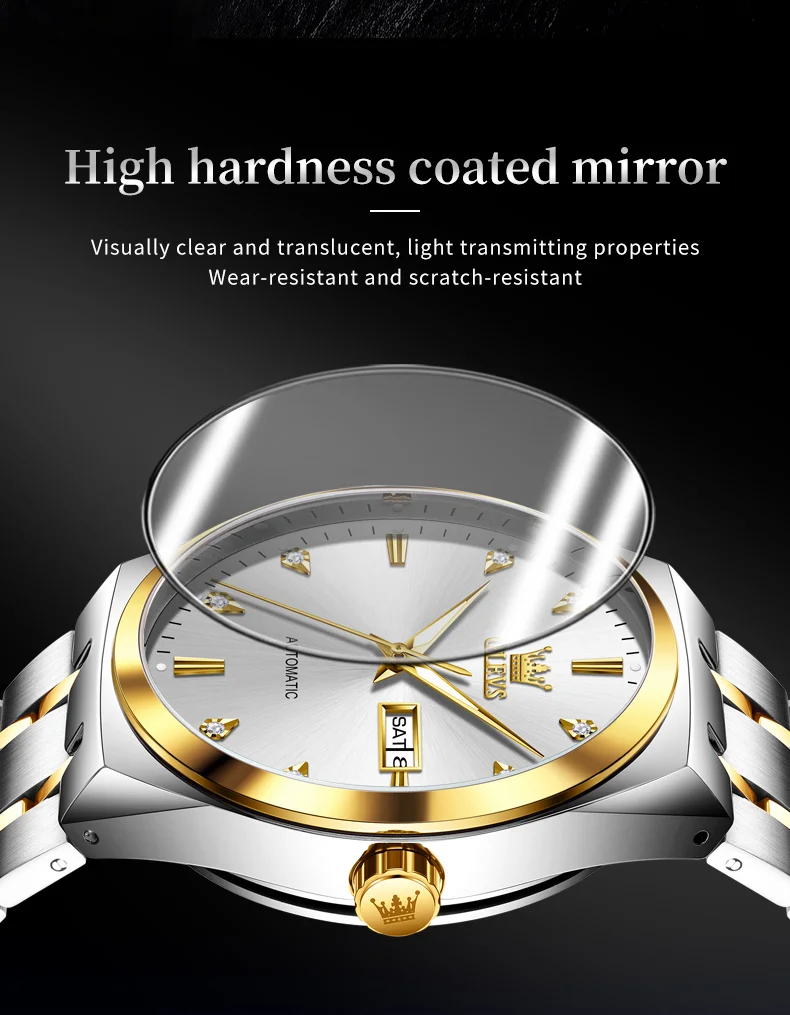 Reloj mecánico automático OLEVS 9811 para hombre, de negocios, clásico, de moda, con diamantes, doble calendario, resistente al agua, de marca de lujo._voghion.com