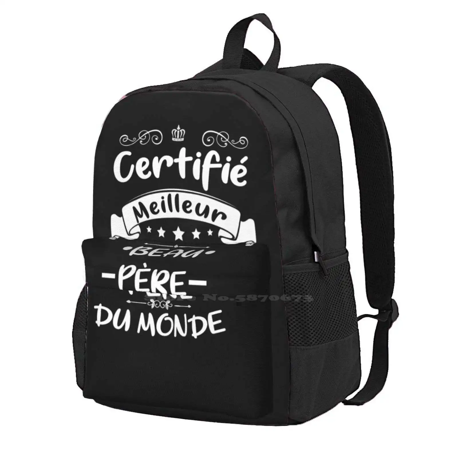 

Certifié Meilleur Beau PeRe Du Monde Cadeau Pour Papa Fete Des Peres Hot Sale Backpack Fashion Bags Humour DrLe Pour Futur