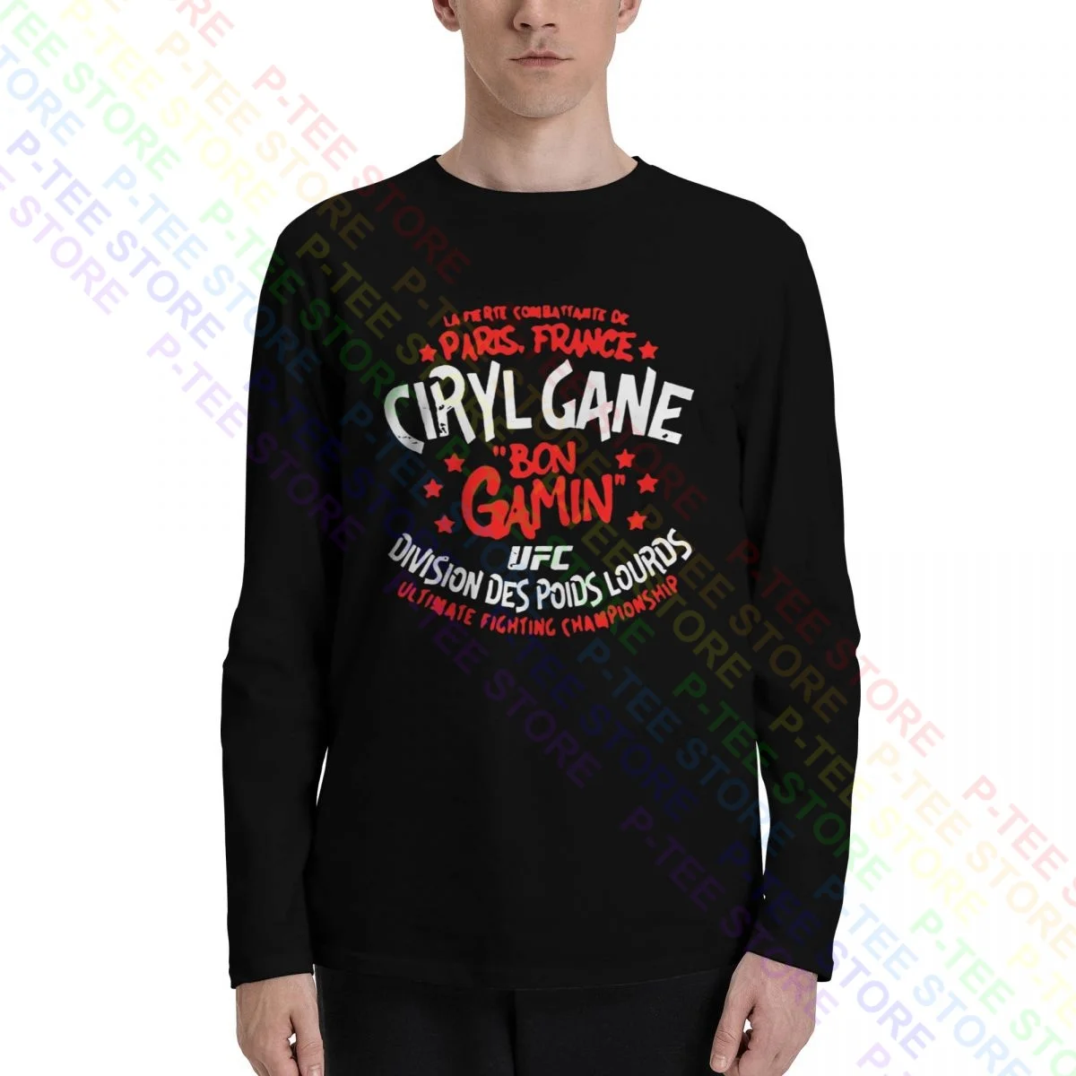 Bon Gamin Paris France Ciryl Gane T-Shirt A Maniche Lunghe T-Shirt Tee Top Unisex Premium Confortevole