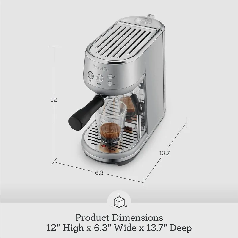 Breville the Bambino Espresso Machine with Auto Milk Frother, Espresso Maker with Seconds Heat Up, BES450BSS   coffe machine 6