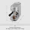 Breville the Bambino Espresso Machine with Auto Milk Frother, Espresso Maker with Seconds Heat Up, BES450BSS   coffe machine 6
