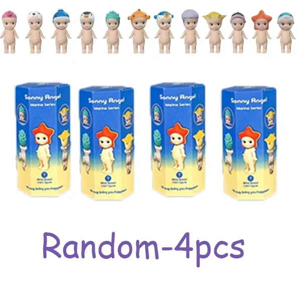 Decoración de coche de la serie Ocean de Sonny Angel Party, pantalla de computadora de escritorio, mano de Cupido, muñeca de juego de moda, regalo de cumpleaños y Navidad, juguetes