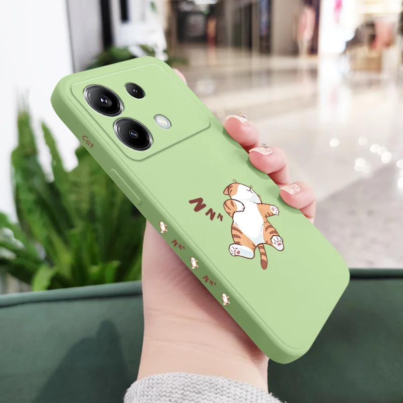 Sleep Tiger Cat Silicone Phone Case Cover
