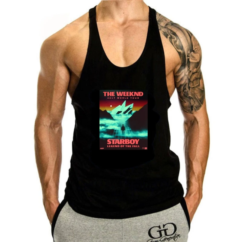 

Мужской черный топ WEEKND STARBOY TOUR Мужская майка LEGEND OF THE FALL UK London XO