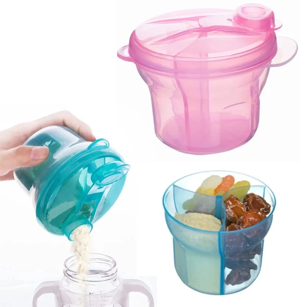 3 Compartment Divided Portable Formula Dispenser BPA Free Food Container Baby Food Organiser Travel Portable