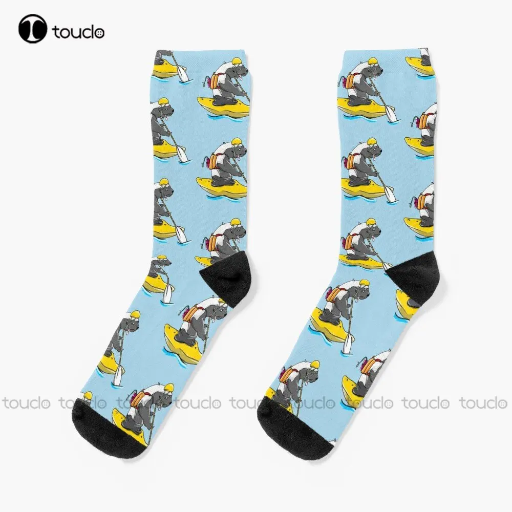 

Honey Badger Kayaking Socks Men'S Athletic Socks 360° Digital Print Personalized Custom Unisex Adult Teen Youth Socks Streetwear